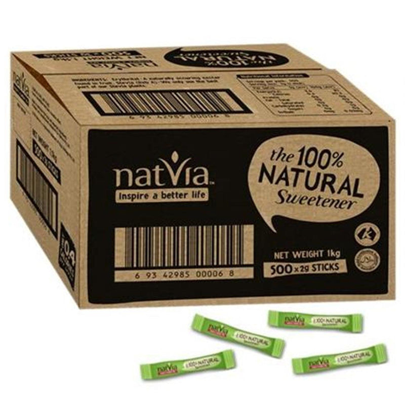 Natvia Natural Sweetener Sticks 2g 500 Pack Carton Bulk Box 406829 - SuperOffice