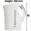 Nero Express Cordless Kettle 1.7L White Water Window 740172 - SuperOffice