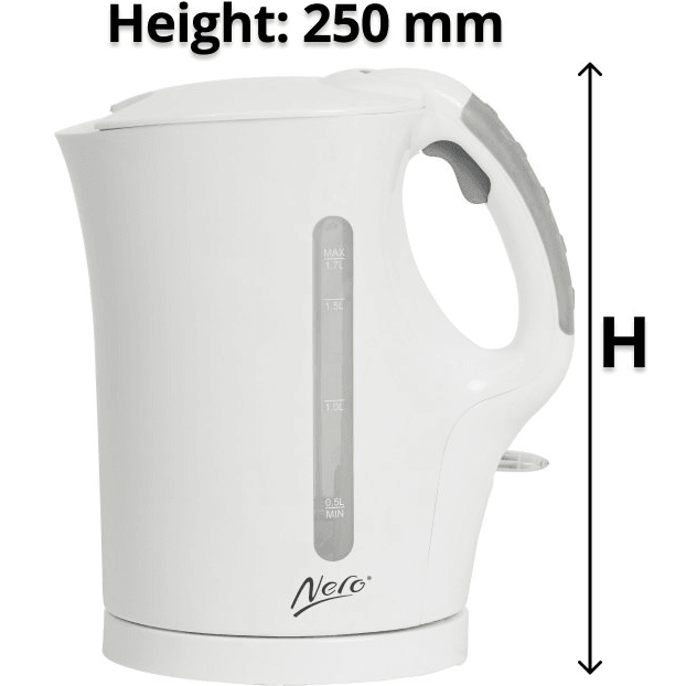 Nero Express Cordless Kettle 1.7L White Water Window 740172 - SuperOffice