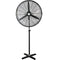 Nero Industrial Pedestal Fan On Stand Oscillating Warehouse Factory 7490621 - SuperOffice