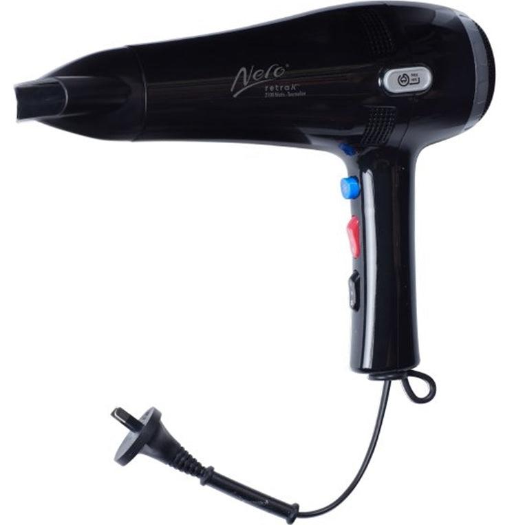 Nero Retrak Hairdryer Retractable Cord 2100W Tourmaline 7412001 - SuperOffice