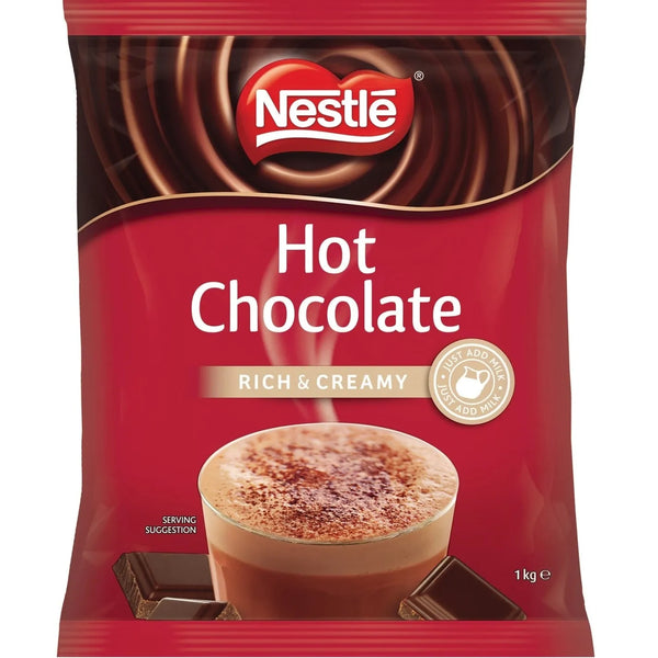 Nestle Hot Chocolate Rich and Creamy Powder Just Add Milk 1kg Bag Bulk 16506 - SuperOffice