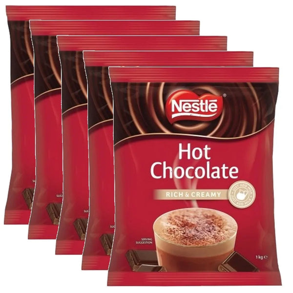 Nestle Rich And Creamy Hot Chocolate Powder Soft 1kg Pack 5 Bulk Carton 16506 (Pack 5) - SuperOffice