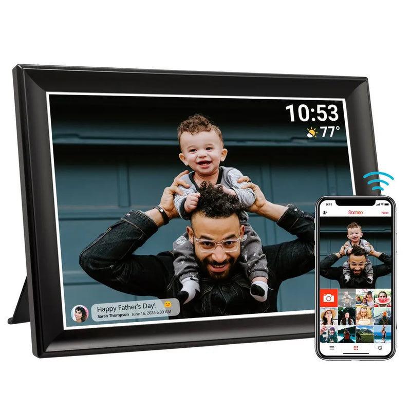 Nivo Frameo 10.5" HD Smart WiFi Digital Photo Video Frame Black NIVO06101 - SuperOffice