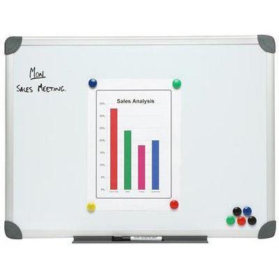 Nobo Whiteboard Wall Mounted Aluminium Frame Magnetic 900 X 1200Mm B290120 - SuperOffice