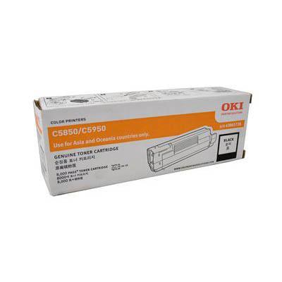 Oki Black Toner Cartridge Black For C5850/5950 43865728 - SuperOffice