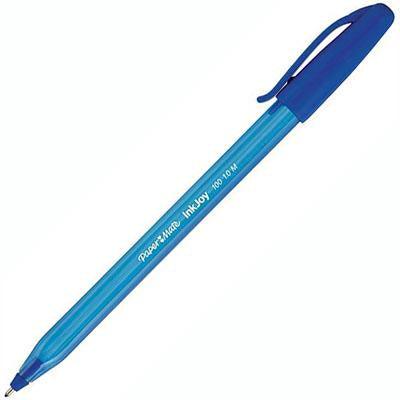 Papermate Inkjoy 100 Ballpoint Pen Medium 1.0mm Blue Box 50 S0957130 - SuperOffice