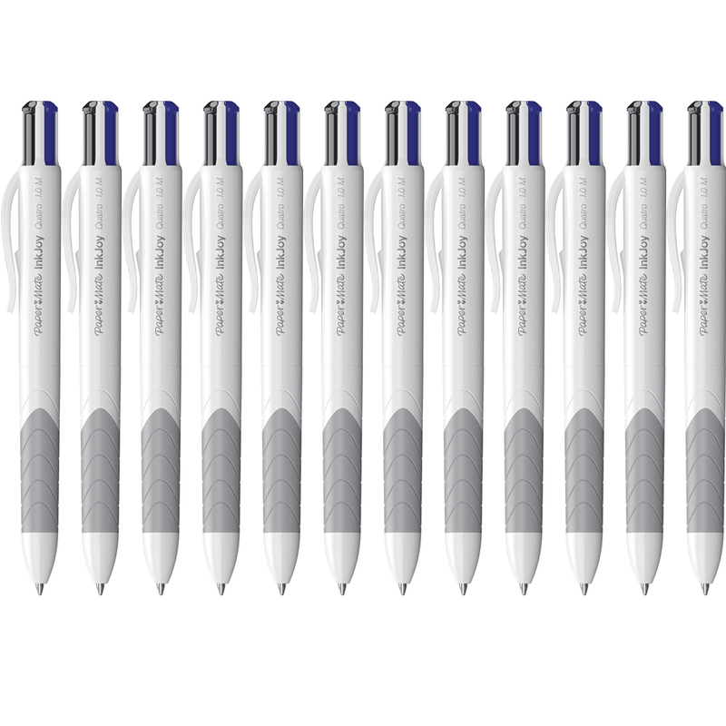 Papermate Inkjoy Quatro Ballpoint Pen Retractable 1.0mm 4 Colour Box 12 2011665 (Box 12) - SuperOffice