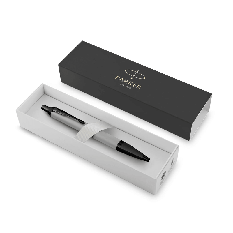 Parker IM Ballpoint Pen Matte Grey PVD Medium Nib 2127893 - SuperOffice