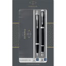 Parker IM Duo Ballpoint Fountain Pen Gift Box Ink Refill Cartridge Set Gloss Black Chrome Trim 2093215 - SuperOffice