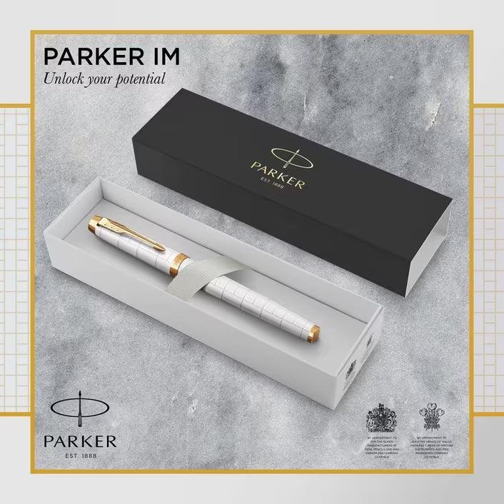 Parker IM Premium Fountain Pen White Pearl Gold Trim Gift Box 2143652 - SuperOffice