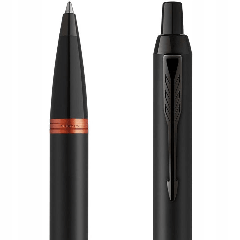 Parker IM Professional Ballpoint Pen Satin Black Vibrant Orange Ring Gift Box 2172946 - SuperOffice