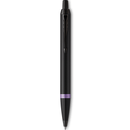 Parker IM Professional Ballpoint Pen Satin Black Vibrant Purple Ring Gift Box 2172951 - SuperOffice