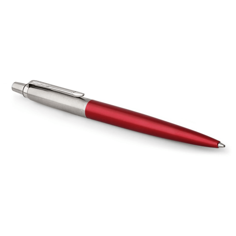 Parker Jotter Ballpoint Pen Kensington Red Chrome Trim Medium Nib Blue 1953241 - SuperOffice