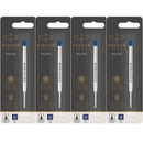 Parker Quink Pen Refill Ballpoint Broad 1.2mm Nib Blue Pack 4 Bulk 1950365 (4 Pack) - SuperOffice