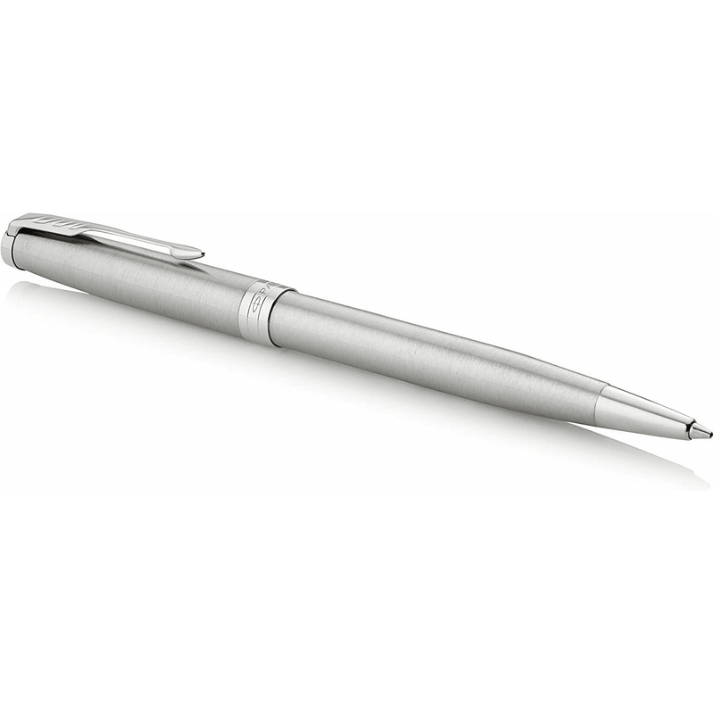 Parker Sonnet Stainless Steel Palladium Ballpoint Pen Medium Nib Blue 1931512 - SuperOffice