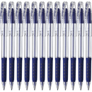 Pentel Hyper-G Ballpoint Pens 1.0mm Medium Blue Pack 12 BK101M-C (Blue Box 12) - SuperOffice