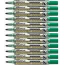 Pentel Maxiflo Permanent Marker Bullet Point Green Box of 12 NLF50-D (Box 12) - SuperOffice