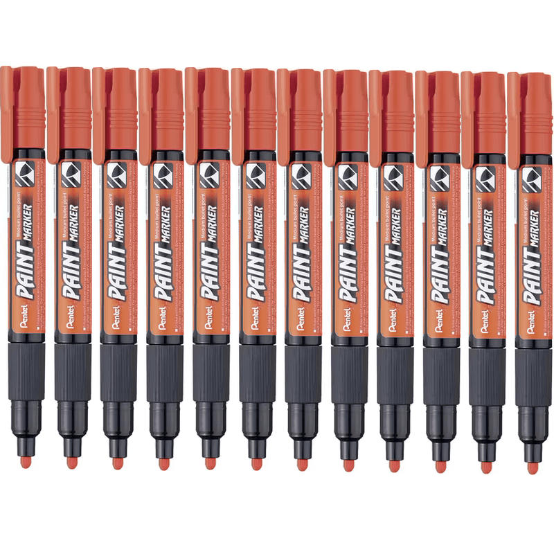 Pentel MMP20 Paint Marker Medium Bullet Point Orange Box 12 MMP20-ORG - SuperOffice