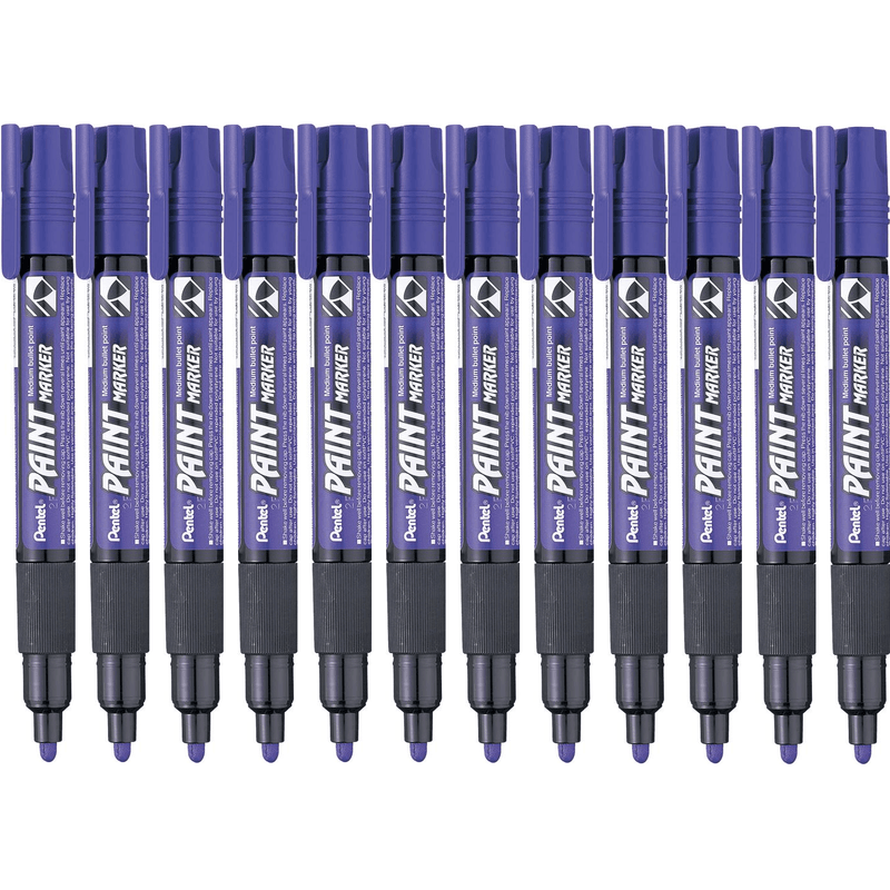 Pentel MMP20 Paint Marker Medium Bullet Point Purple Box 12 MMP20-PURPLE - SuperOffice