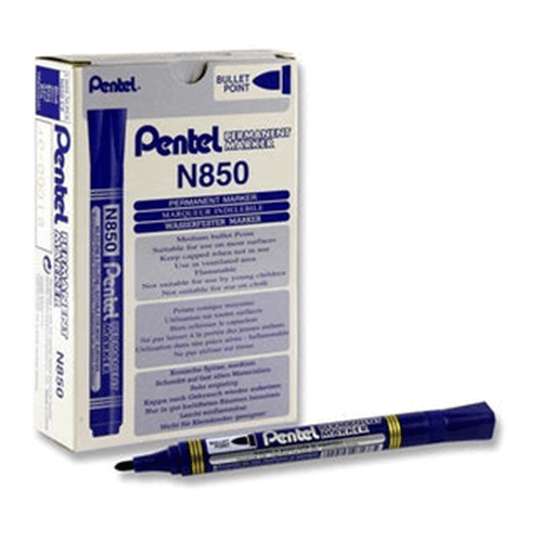 Pentel N850 Permanent Marker Bullet Tip 1.5mm Point Green Box 12 N850-D (Box 12) - SuperOffice