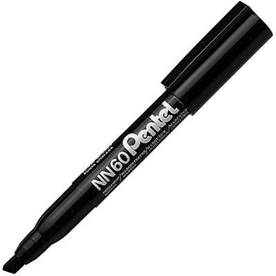 Pentel Nn60 Green Label Permanent Marker Chisel Point Black Box 12 NN60-A - SuperOffice