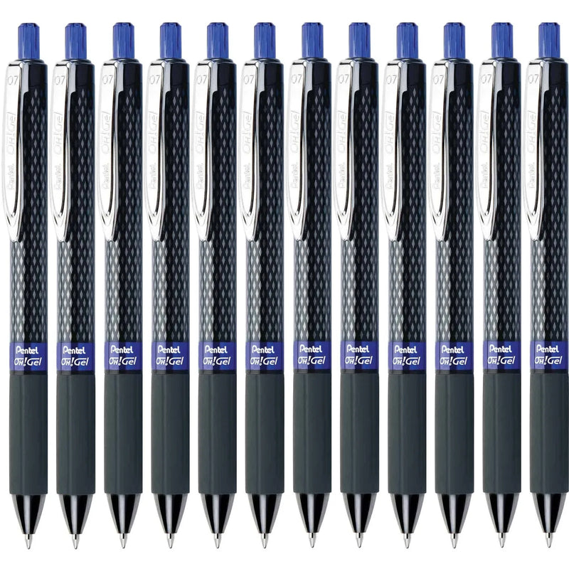 Pentel Oh! K497 Retractable Gel Rollerball Pen 0.7mm Blue Box 12 K497C (Box 12) - SuperOffice