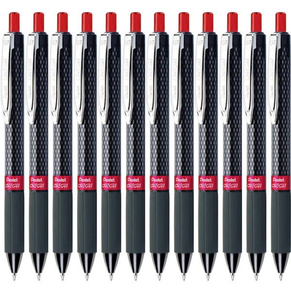 Pentel Oh! K497 Retractable Gel Rollerball Pen 0.7mm Red Box 12 K497-B (Box 12) - SuperOffice