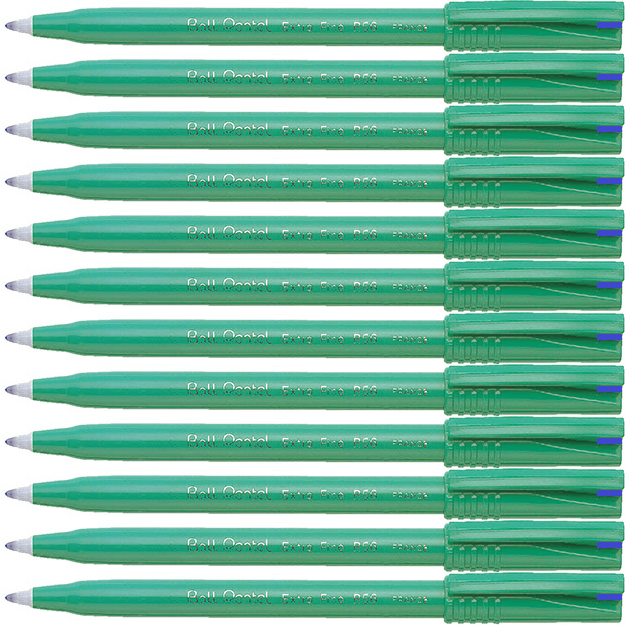 Pentel R56 Ball Pens 0.6mm Extra Fine Blue Box 12 R56-C (Box 12) - SuperOffice