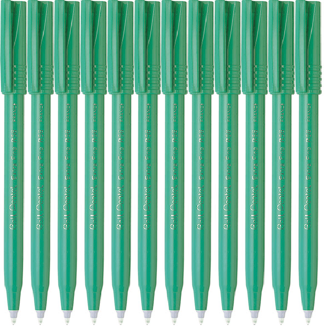 Pentel R56 Ball Pens 0.6mm Extra Fine Green Box 12 R56-D (Box 12) - SuperOffice