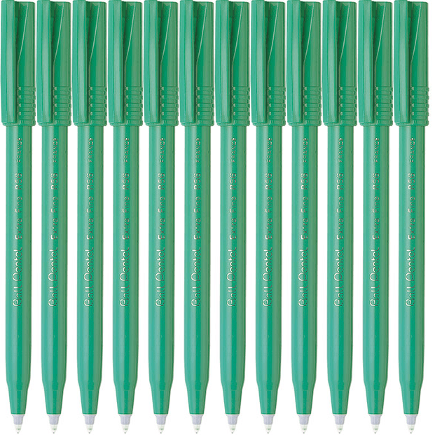 Pentel R56 Ball Pens 0.6mm Extra Fine Green Box 12 R56-D (Box 12) - SuperOffice