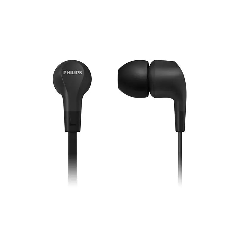 Philips Wired Earbud Gel In-ear Headphones Black TAE1105BK/00 - SuperOffice