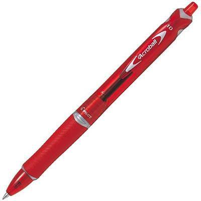 Pilot Acroball Retractable Ballpoint Pen 1.0Mm Medium Red 660223 - SuperOffice