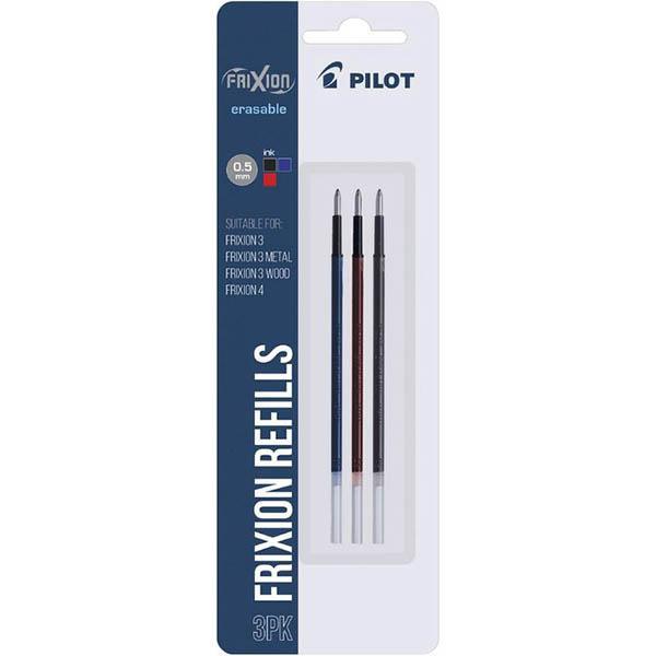 Pilot Bls-Fr5 Frixion Erasable Rollerball Gel Refill Fine 0.5Mm Assorted Pack 3 636879 - SuperOffice