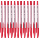 Pilot BP-S Stick Type Ballpoint Pen 0.7mm Fine Red Box 12 BPSFR (Red Fine Box 12) - SuperOffice