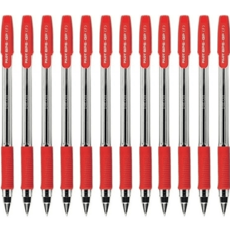 Pilot BPS-GP Ballpoint Pen Fine 0.7mm Red Box 12 BPSGPFR/623219 (Fine Box 12) - SuperOffice