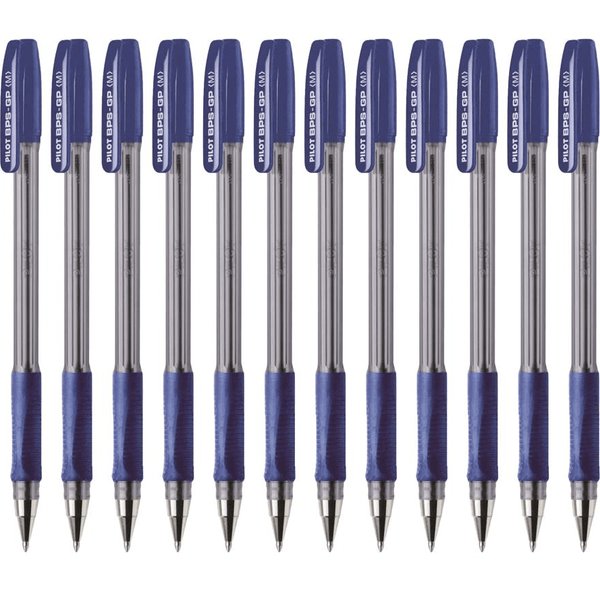 Pilot BPS-GP SuperGrip Ballpoint Pen Medium 1.0mm Blue Box 12 BPSGPM (Blue Med Box 12) - SuperOffice