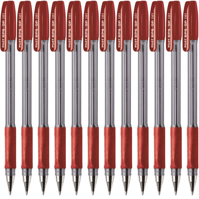 Pilot BPS-GP SuperGrip Ballpoint Pen Medium 1.0mm Red Box 12 BPSGPM (Red Med Box 12) - SuperOffice