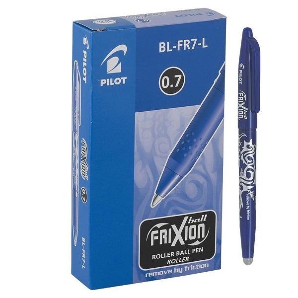 Pilot Frixion Erasable Gel Ink Pen 0.7mm Blue Box 12 BLFR7L - SuperOffice