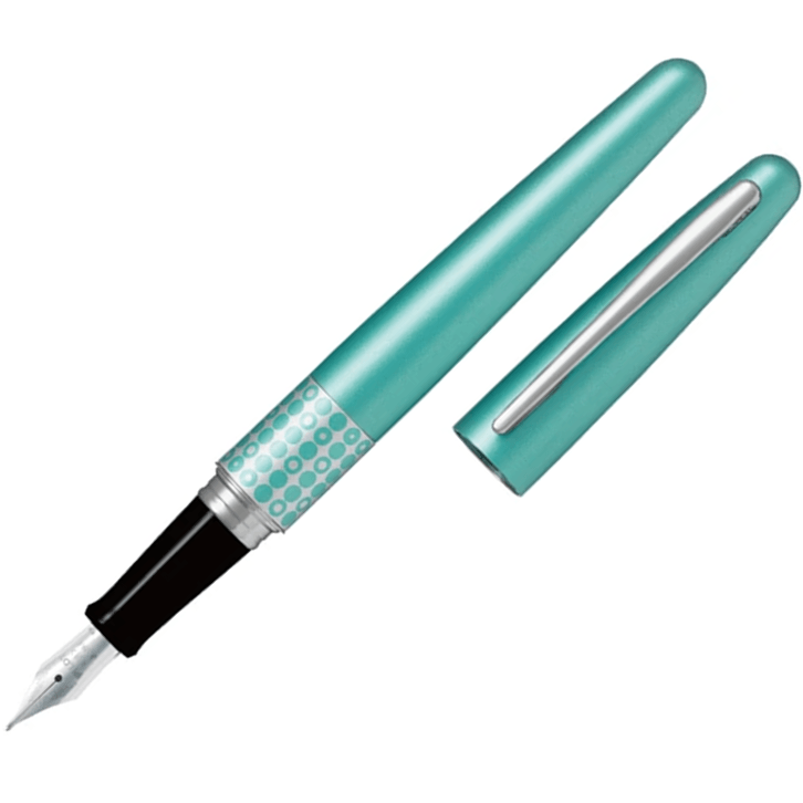 Pilot Metropolitan Fountain Pen Aqua Dots Blue Medium Nib Black 624804 - SuperOffice