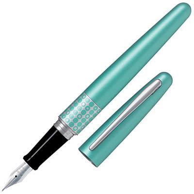 Pilot Mr3 Fountain Pen Aqua Dots Fine Nib Black FPMR3FDT - SuperOffice