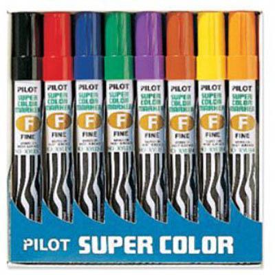 Pilot Permanent Marker Aluminium Barrel Bullet Point 4.0Mm Assorted Pack 8 619005 - SuperOffice