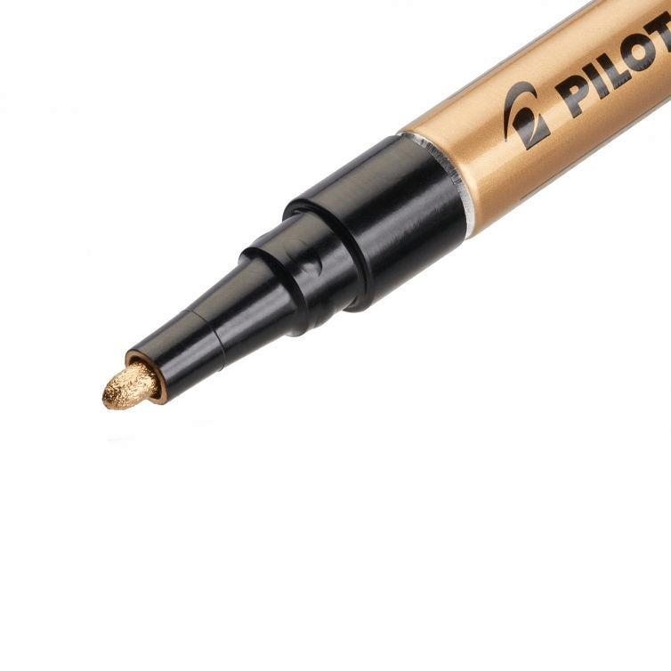 Pilot Permanent Marker Fine 3.0mm Nib Tip Gold Box 12 605511 (Box 12) - SuperOffice