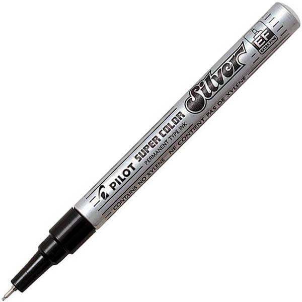 Pilot Permanent Marker Super Colour Fine 3.0mm Silver Box 11 605512 (Box 11 - Open) - SuperOffice