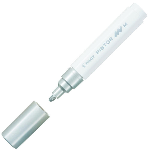 Pilot Pintor Paint Marker Medium Bullet Point 1.4Mm Silver SW-PT-M-S - SuperOffice