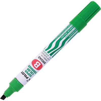 Pilot Sca-B Super Colour Permanent Marker Chisel Broad 5.0Mm Green Box 12 619004 - SuperOffice