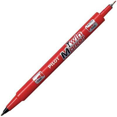 Pilot Sca-Tm Twin Permanent Marker Extra Fine/Fine Red Box 12 603663 - SuperOffice