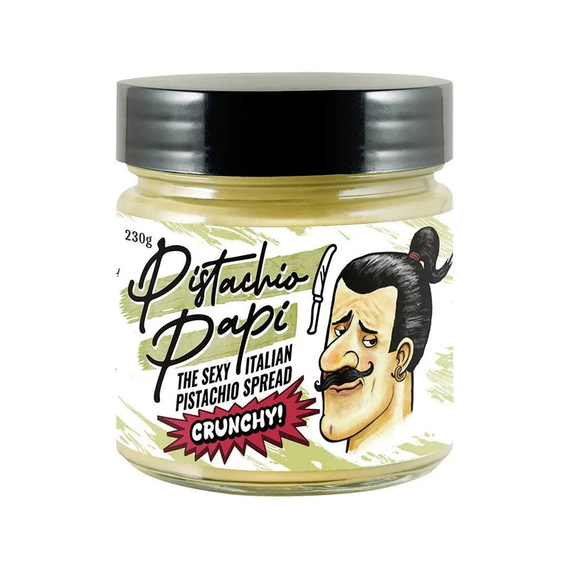 Pistachio Papi Crunchy Spread Italian 230g Made In Italy 6 Pack Bulk PPC012 (6 Pack Crunchy) - SuperOffice