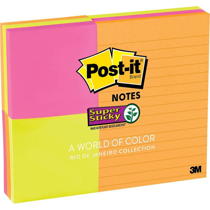 Post-It 4633-9Ssau Super Sticky Notes Value Pack Rio 70007015996 - SuperOffice