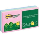 Post-It 6 Packs Greener Pop-Up Notes Pastel Helsinki 76x76mm 6 Pack Pads 70007053294 (6 Pack) - SuperOffice